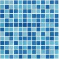 AstralPool blue mix finish pool mosaic, 25 x 25 mm, Caribbean