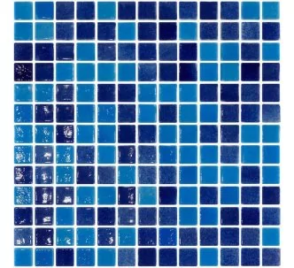 AstralPool blue mix finish pool mosaic, 25 x 25 mm, Turquoise