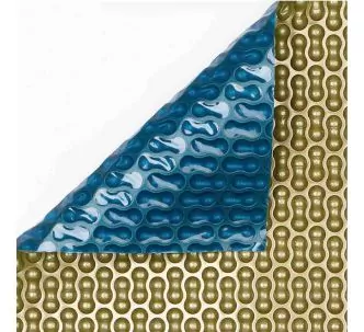 AstralPool 500 micron GeoBubble dark blue/gold pool solar cover, standard, no border