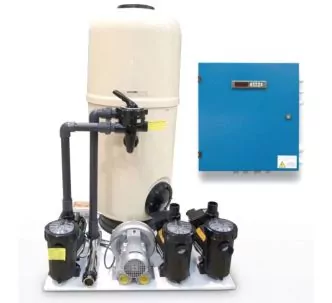 AstralPool swimming pool filtration kit, D650 mm, 11 m3/h1,4 kW with electric heater and massage pump