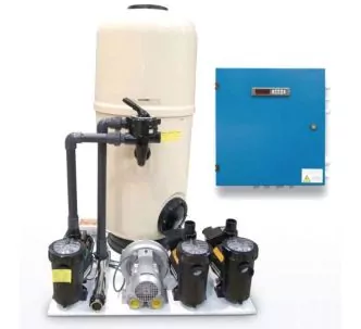 AstralPool swimming pool filtration kit, D650 mm, 11 m3/h, 0,82 kW with electric heater, ozone generator and massage pump 