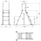 AstralPool stainless steel safety ladder for 1 m above-ground pool, 3 steps, AISI-304L Photo №2