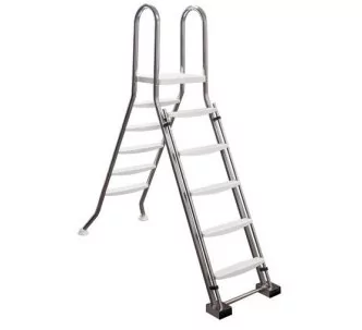 AstralPool stainless steel safety ladder for 1 m above-ground pool, 3 steps, AISI-304L