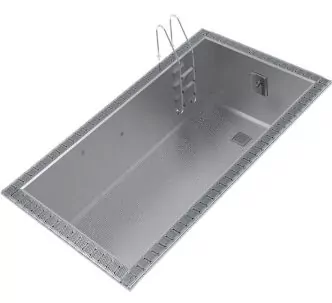 AstralPool Sports stainless steel pool with overflow, 7x3 x 1,2 m