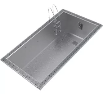 AstralPool Sports stainless steel pool with overflow, 9 x 3 x 1,2 m