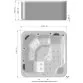 Aquavia Aqualife Line Feel SPA tub with cabinet, 216 x 216 x 90, 5 places Photo №3