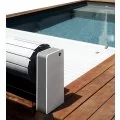 AstralPool Sveltea above ground automatic swimming pool covers, white and   light grey, 4.03 x 12 m