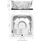 Aquavia Built-in Range Mallorca SPA tub 216 x 216 x 90, 5 places Photo №3