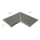 Rosa Gres Mythos Selene EIN porcelain corner for infinity swimming pool 62,6 x 62,6 x 2,2 cm Photo №2