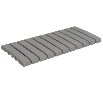 Rosa Gres Iconic Grey 245 FL porcelain stoneware overflow grating for swimming pool, 49,5 x 24,5, 2.2 cm, anti-slip