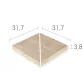 Rosa Gres Mythos Selene DL2 porcelain edge for swimming pool 31,7 x 31,7 x 3,8 cm, anti-slip Photo №2