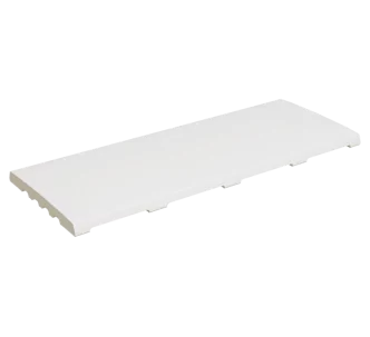 Rosa Gres Iconic White 245 CM compact porcelain stoneware overflow grating for swimming pool. 62,6 x 24,5x 2,2 cm, anti-slip