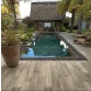 Rosa Gres Stela Grey porcelain, wood textured tile for swimming pool, 19,4 x 97,9 x 1 cm, anti-slip Photo №4