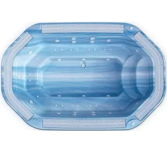 AstralPool Gama Olympia overflow spa, 365 x 280 cm, 12 seats, Blue Marble
