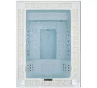 AstralPool Tokyo 70 overflow spa with spotlight and cover, 340 x 240 cm, 7 seats