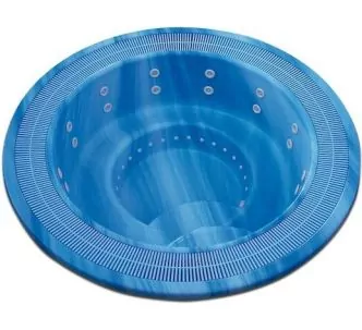 AstralPool Rome circular overflow spa with led spotlight and cover, D300 cm, 9 seats