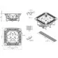 AstralPool Verona overflow spa with led spotlight, 228 x 228 cm, 5 seats Photo №4