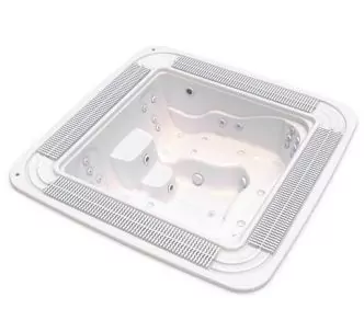 AstralPool Verona overflow spa with led spotlight and cover, 228 x 228 cm, 5 seats