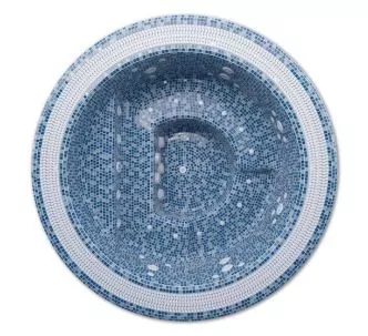 AtralPool Mirage 40 overflow spa with Inox jet, color led light and pushbuttons, D250 cm, 6 seats