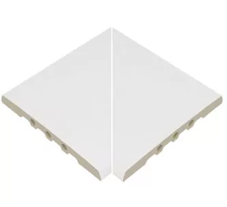 Rosa Gres Iconic White 245 EF porcelain stoneware corners for swimming pool, 26,6 x 26,6 x 2.2 cm, anti-slip
