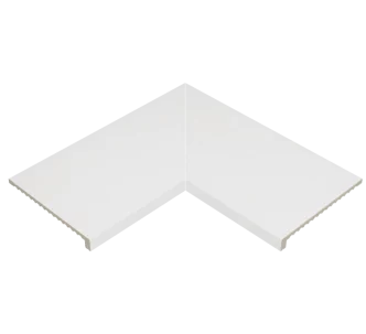 Rosa Gres Iconic White E62 edge corner compact porcelain stoneware tile for pool, 62,6 x 62,6 x 3,8 cm, anti-slip