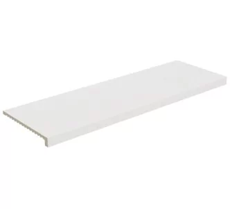 Rosa Gres Iconic White L98 porcelain stoneware edge for swimming pool, 97,8 x 31,7 cm, anti-slip