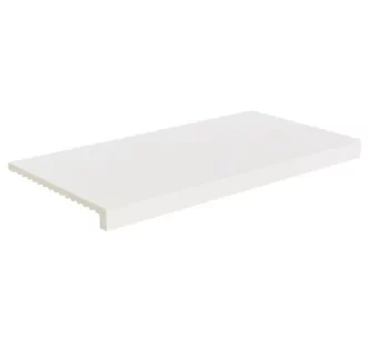 Rosa Gres Iconic White L62 porcelain stoneware edge for swimming pool, 62,6 x 31,7 cm, anti-slip