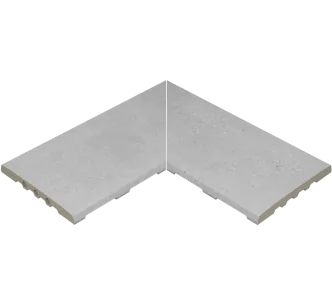 Rosa Gres  Iconic Grey 245 EC compact porcelain stoneware corner for swimming pool, 62,6 x 62,6 x 2,2 cm, anti-slip