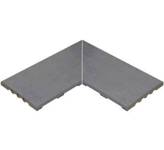 Rosa Gres Iconic Dark 245 EC compact porcelain stoneware corner for swimming pool, 62,6 x 62,6 x 2,2 cm, anti-slip