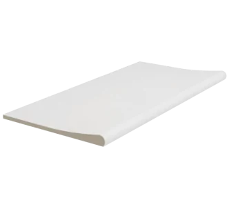 Rosa Gres Iconic White S62 porcelain stoneware edge for swimming pool,  62,6 x 31 x 2.6 cm, anti-slip