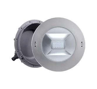 Aqua light Recessed LED pool light with aluminum anodized reflector, 35 W, warm white