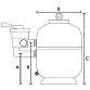 Atecpool Ocea side mounted sand filters for swimming pool Ø950mm, 32m3/h Photo №2