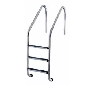 AtecPool stainless-steel overflow ladder for inground pools, 2 steps, AISI-316