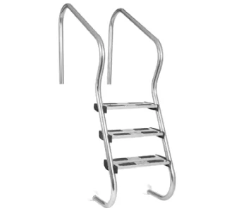 AtecPool stainless-steel easy access ladder for inground pools, 2 steps, AISI-316