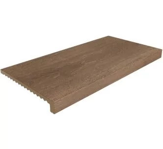 Rosa Gres Alma Forest L62 porcelain stoneware edge for swimming pool,  62.6 x 31.7 x 3.8 cm, anti-slip
