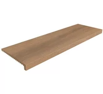 Rosa Gres Alma Forest L98 porcelain stoneware edge for swimming pool, 97.9 x 31.7 x 3.8 cm, anti-slip