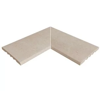 Rosa Gres Serena Ocra 245 EC compact porcelain stoneware corner for swimming pool, 62,6 x 62,6 x 2,2 cm, anti-slip