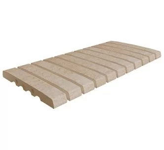 Rosa Gres Serena Ocra 245 FL porcelain stoneware overflow grating for swimming pool, 49,5 x 24,5, 2.2 cm, anti-slip