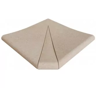 Rosa Gres Serena Ocra SE3 porcelain stoneware edge for swimming pool,  31 x 31 x 2.6 cm, anti-slip
