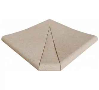 Rosa Gres Serena Ocra SE3 porcelain stoneware edge for swimming pool,  31 x 31 x 2.6 cm, anti-slip