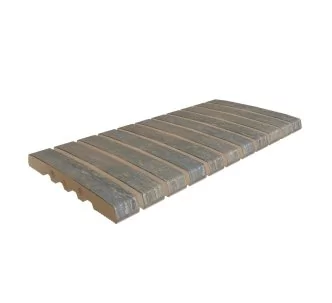 Rosa Gres Pietro Dark Stone 245 FL porcelain stoneware overflow grating for swimming pool, 49,5 x 24,5, 2.2 cm, anti-slip