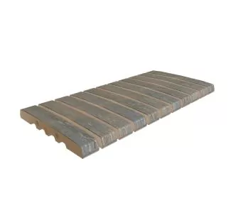 Rosa Gres Pietro Dark Stone 245 FL porcelain stoneware overflow grating for swimming pool, 49,5 x 24,5, 2.2 cm, anti-slip