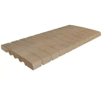Rosa Gres Pietro Golden Stone 245 FL porcelain stoneware overflow grating for swimming pool, 49,5 x 24,5, 2.2 cm, anti-slip