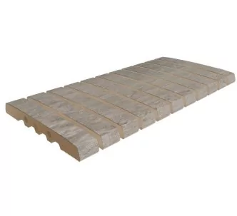Rosa Gres Pietro Grey Stone 245 FL porcelain stoneware overflow grating for swimming pool, 49,5 x 24,5, 2.2 cm, anti-slip