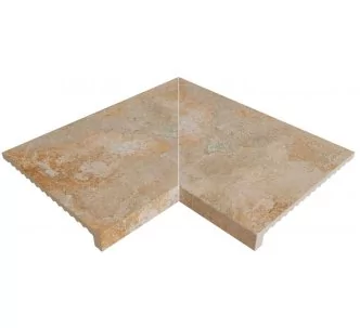 Rosa Gres Serena Mix E62 edge corner compact porcelain stoneware tile for pool, 62,6 x 62,6 x 3,8 cm, anti-slip