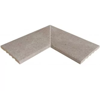 Rosa Gres Serena Griggio 245 EC compact porcelain stoneware corner for swimming pool, 62,6 x 62,6 x 2,2 cm, anti-slip
