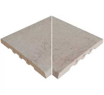 Rosa Gres Serena Griggio 245 EF compact porcelain stoneware corner for swimming pool, 62,6 x 62,6 x 2,2 cm, anti-slip