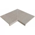 Rosa Gres Serena Griggio E62 edge corner compact porcelain stoneware tile for pool, 62,6 x 62,6 x 3,8 cm, anti-slip