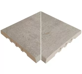 Rosa Gres Mistery Grey 245 EF porcelain stoneware corners for swimming pool, 26,6 x 26,6 x 2.2 cm, anti-slip