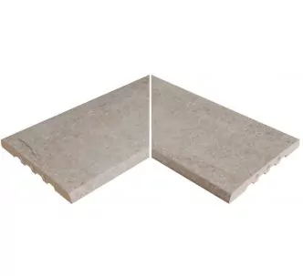 Rosa Gres Serena Griggio EIN porcelain stoneware corner for infinity pool, 62,6 x 62,6 x 2,2 cm, anti-slip